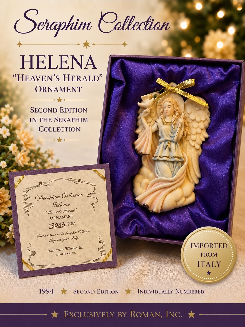 Seraphim Collection Helena “Heaven’s Herald” Angel Ornament | 1994